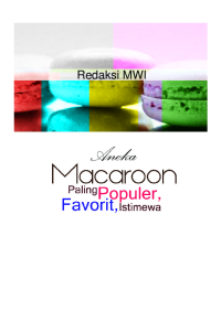 Aneka Macaroon Paling Populer, Favorit, Istimewa