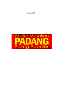Aneka Masakan Padang Paling Populer