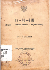 RE-SO-PIM (Pidato Presiden Republik Indonesia pada tanggal 17 Agustus 1961)