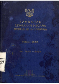Tambahan lembaran negara republik indonesia Tahun 1975