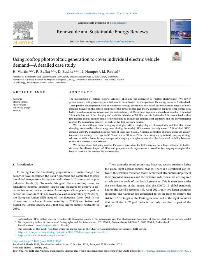 Using rooftop photovoltaic generation to cover individual electric vehicle demand—A detailed case study