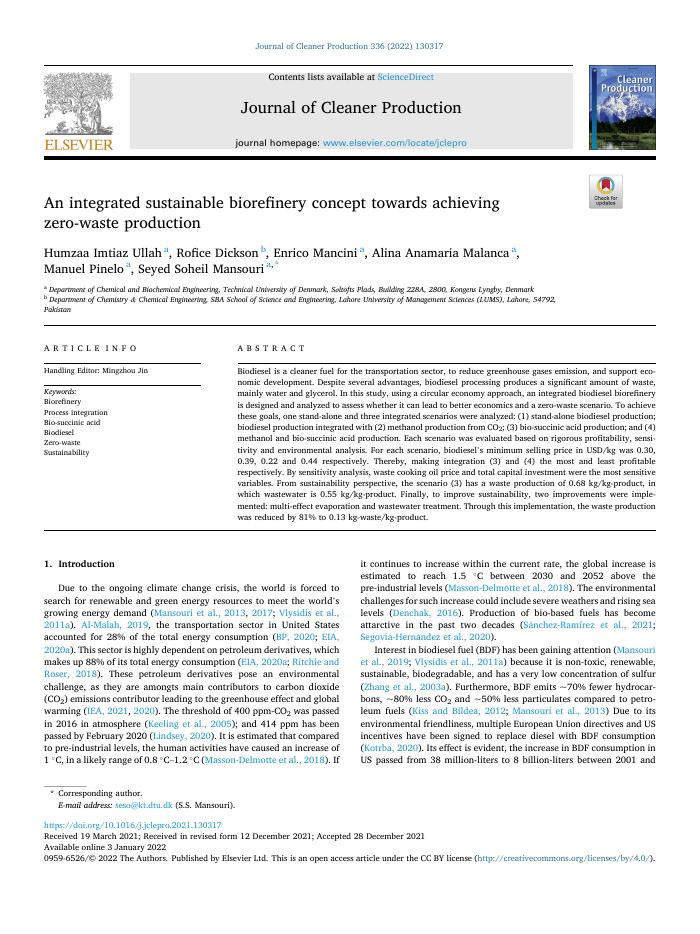 An integrated sustainable biorefinery concept towards achieving zero-waste production