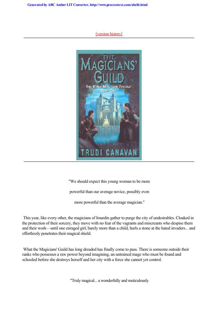 Black Magician 1 : The Magicians' Guild