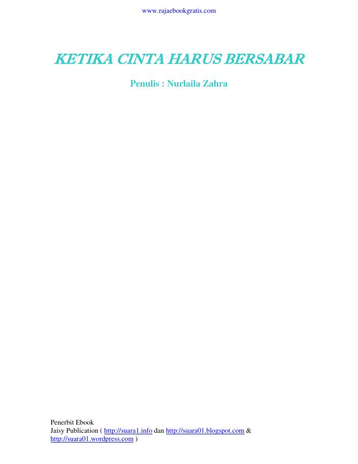 Ketika Cinta Harus Bersabar