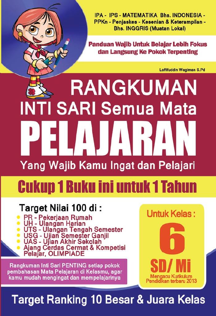 Rangkuman Intisari Semua Mata Pelajaran Kelas 6 SD