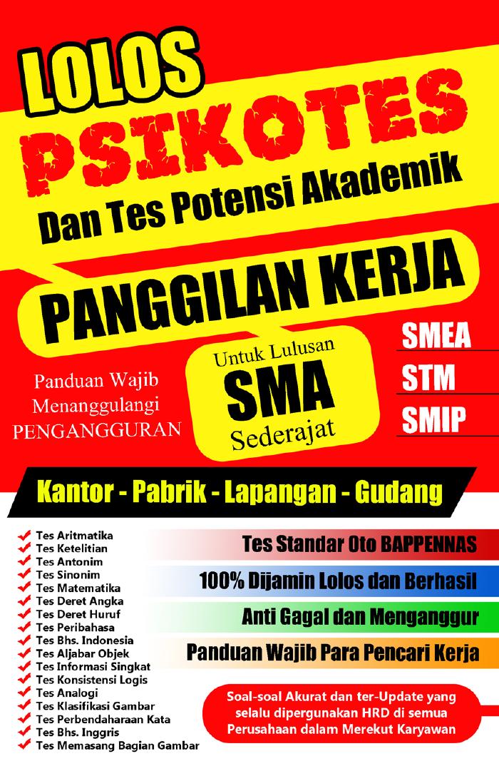 Lolos Psikotes Dan TPA Panggilan Kerja Diploma