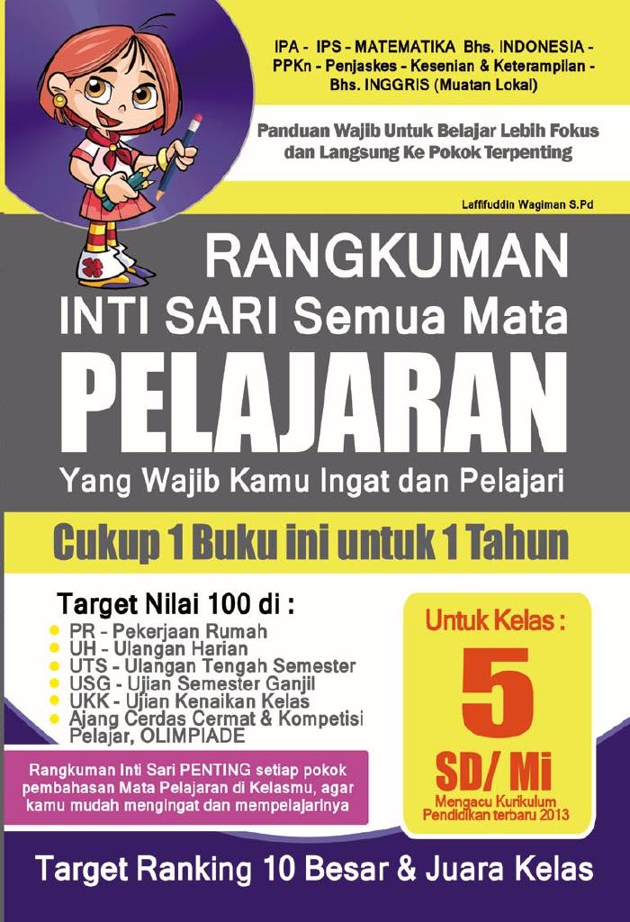 Rangkuman Intisari Semua Mata Pelajaran Kelas 5 SD