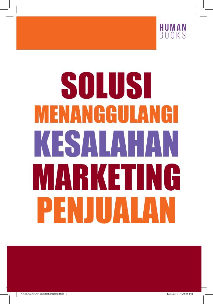 Solusi Menanggulangi Kesalahan Marketing Penjualan