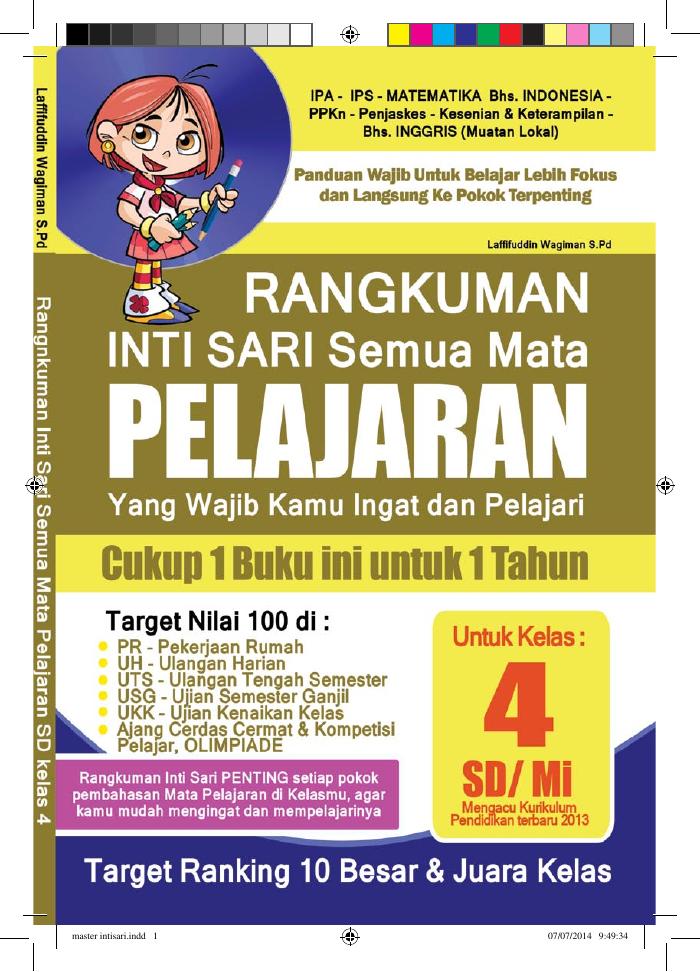 Rangkuman Inti Sari Semua Mata Pelajaran Kelas 4 SD/MI