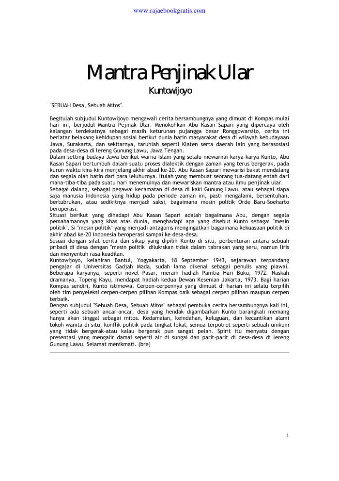 Mantra Penjinak Ular