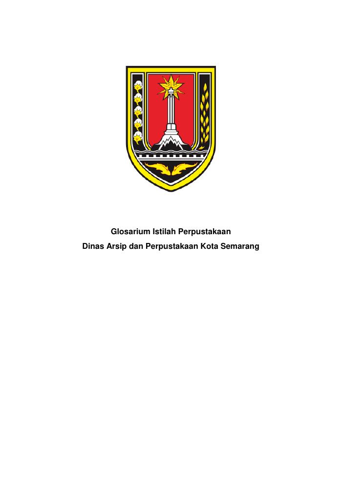 Glosarium Istilah Perpustakaan Dinas Arsip dan Perpustakaan Kota Semarang