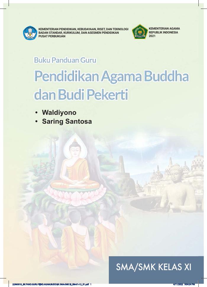 Buku Panduan Guru Pendidikan Agama Buddha dan Budi Pekerti untuk SMA/SMK–Kelas XI