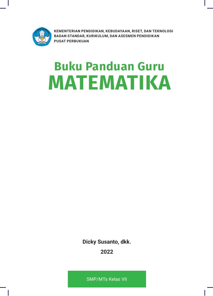 Buku Panduan Guru Matematika untuk SMP/MTs Kelas VII