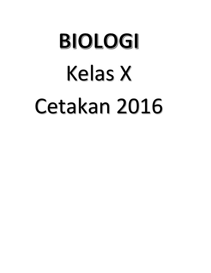 Biologi Kelas X