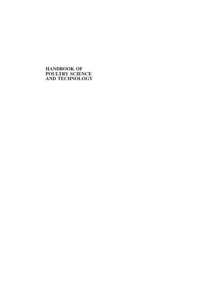 HANDBOOK OF POULTRY SCIENCE V1
