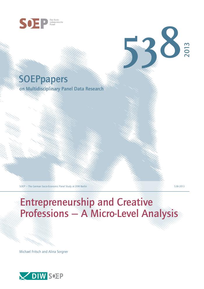 Entrepreneurship and Creative Professions — A Micro-Level Analysis