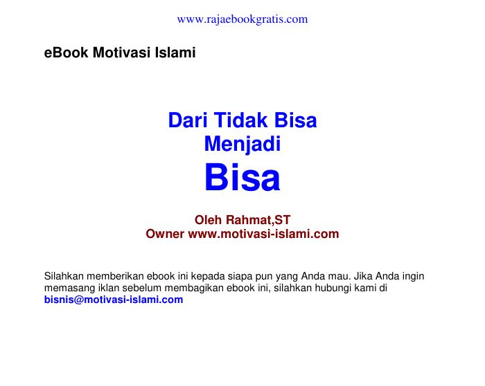Dari Tidak Bisa Menjadi Bisa
