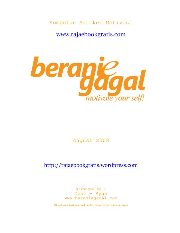 Kumpulan Artikel Motivasi Berani Gagal