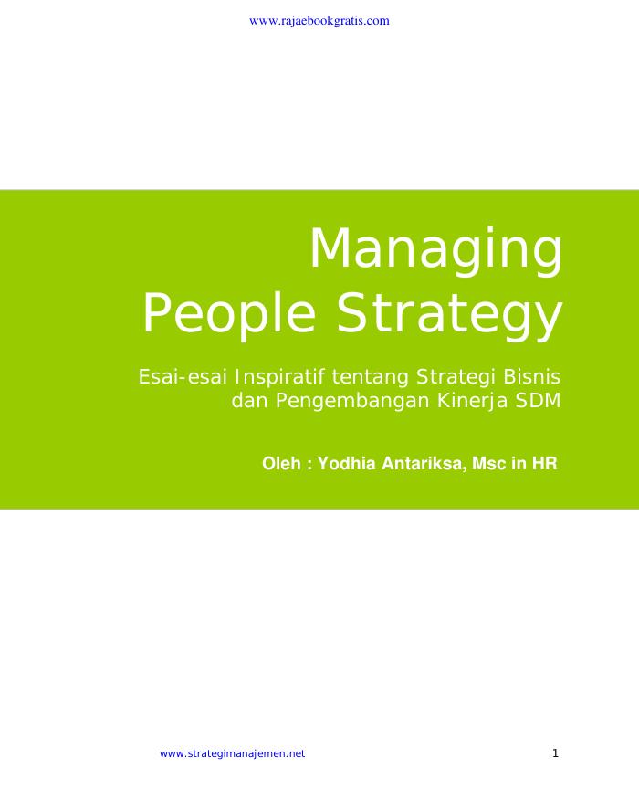 Managing People Strategy