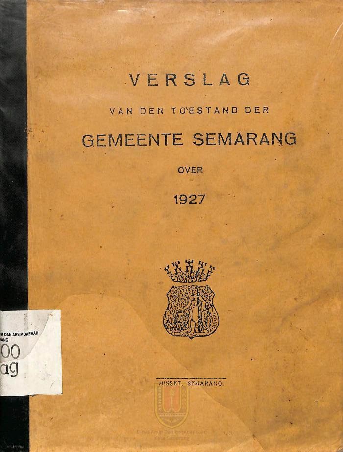 VERSLAG VAN DEN TOESTAND DER GEMENTE SEMARANG