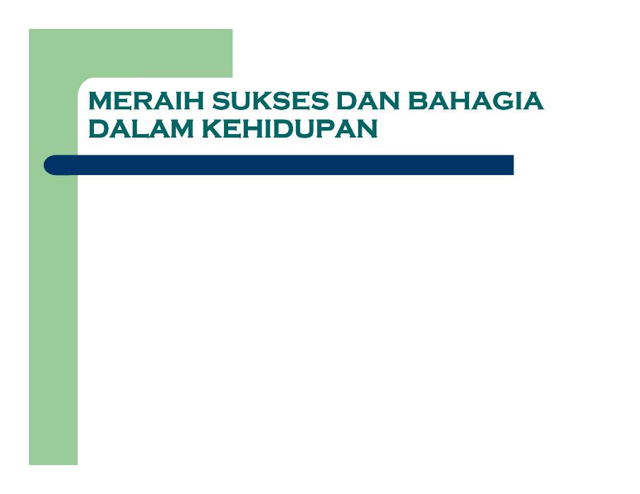 Sukses Melalui Pikiran
