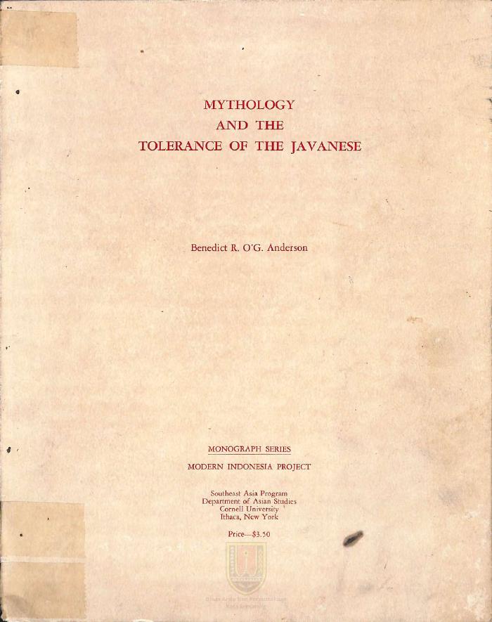 mythology and the tolerance of the javanese