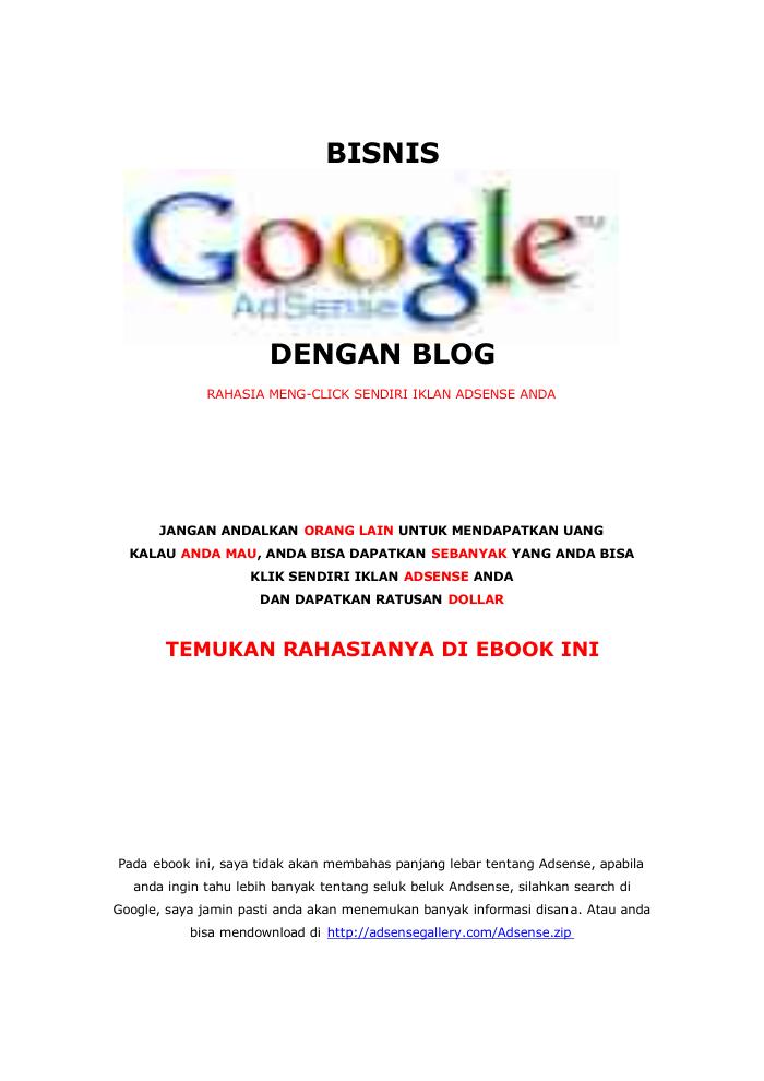 Bisnis Google Adsense Dengan Blog