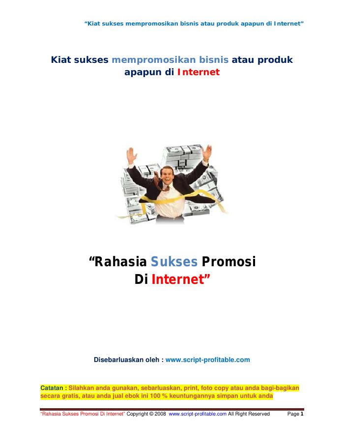 Kiat Sukses Promosi Bisnis di Internet