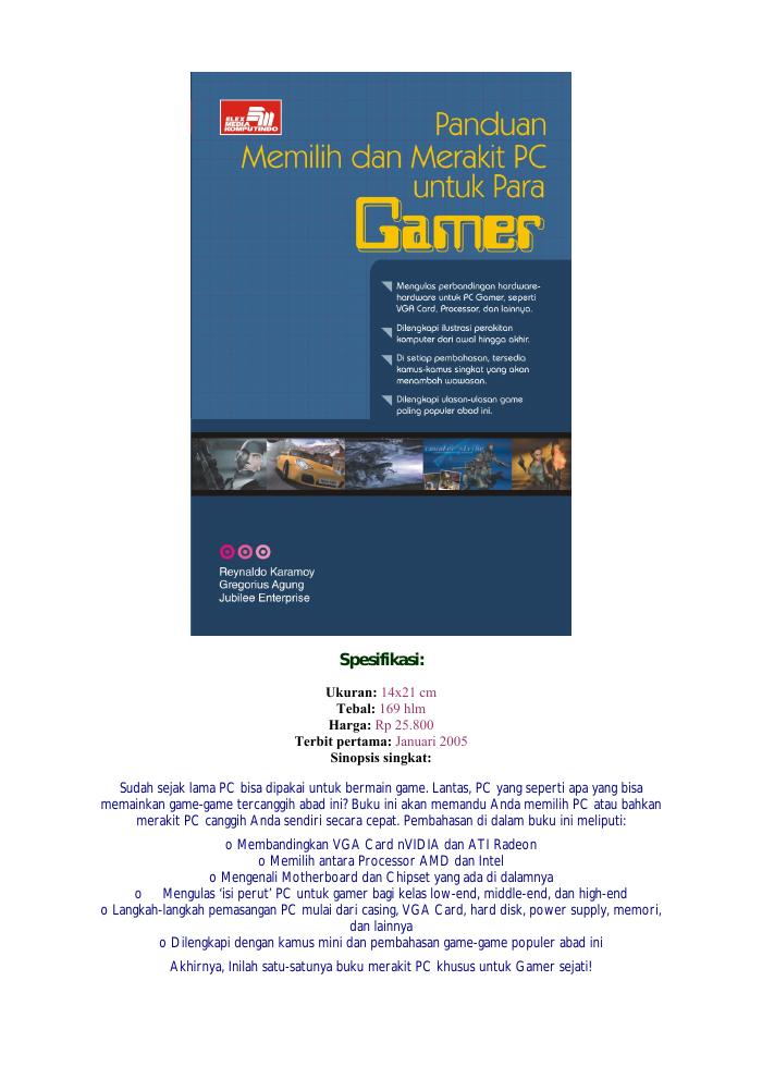 Panduan Memilih dan Merakit PC untuk Gamer