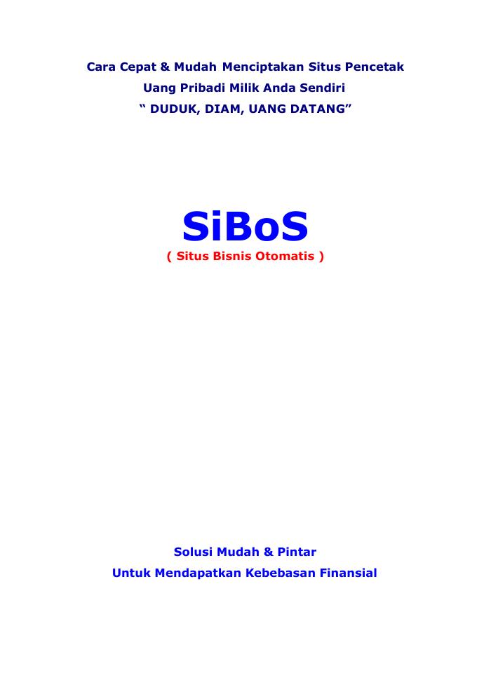 Situs Bisnis Otomatis Sibos