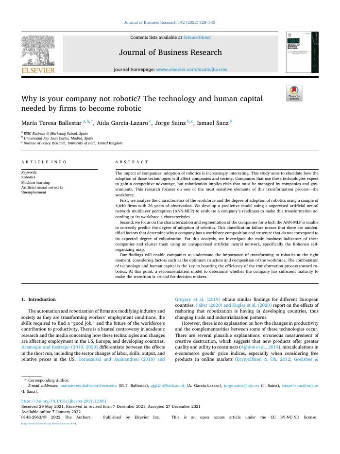 Why is your company not robotic? The technology and human capital needed by firms to become robotic