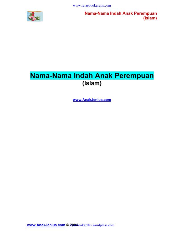 Nama-nama Islami Anak Perempuan