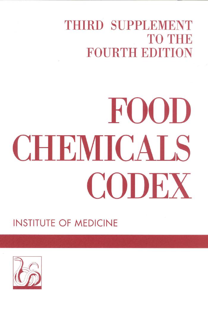 FOOD CHEMICALS CODEX