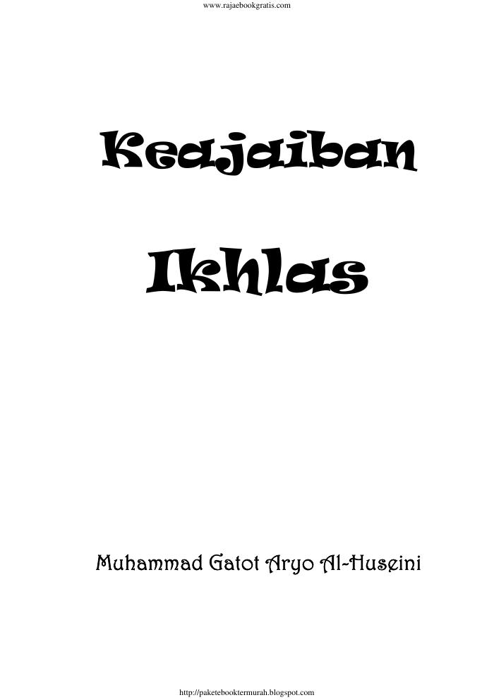Keajaiban Ikhlas