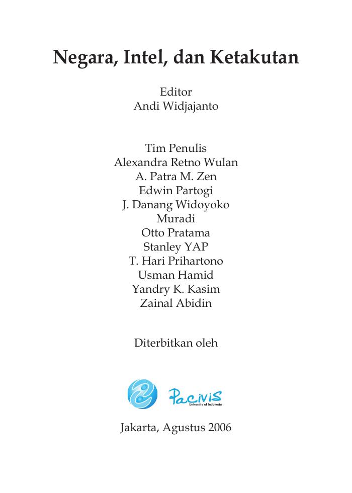 Negara, Intel, dan Ketakutan