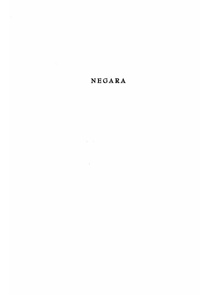 Negara - The Theatre State in Nineteenth-Century Bali
