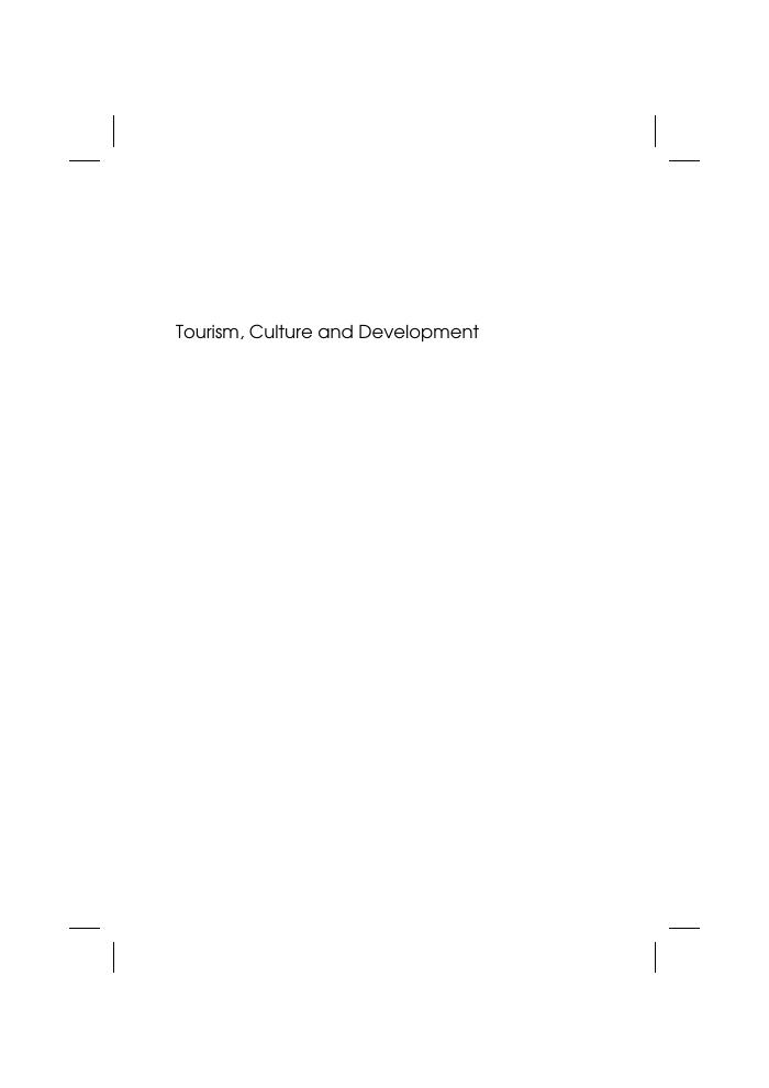Tourism, Culture and Development