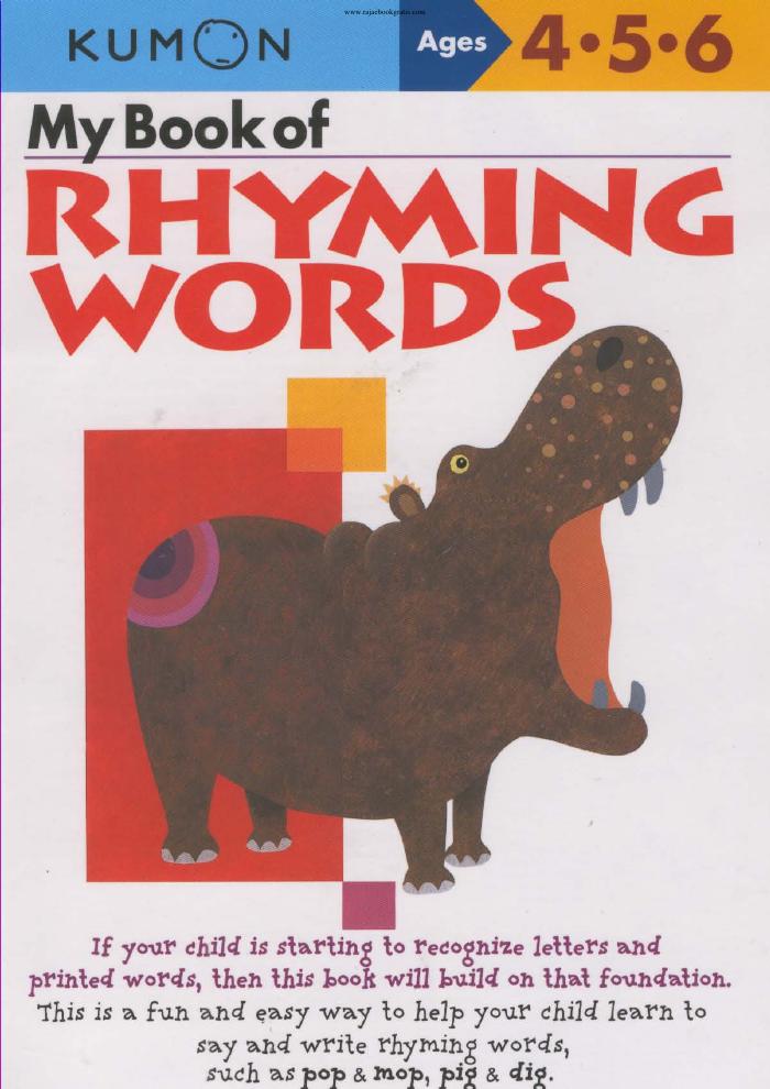 My Book of Rhyming Words (Ages 4,5,6)
