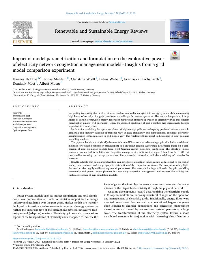 Impact of model parametrization and formulation on the explorative power of electricity network congestion management models - Insights from a grid model comparison experiment