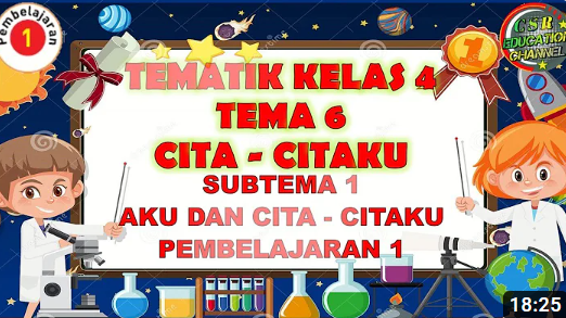 Kelas 4 Tematik : Tema 6 Subtema 1 Pembelajaran 1 (CITA-CITAKU)