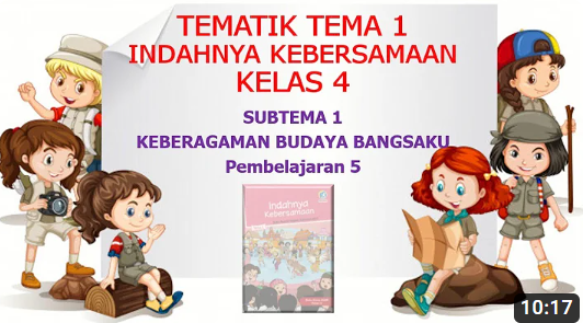Kelas 4 Tematik : Tema 1 Indahnya Kebersamaan Subtema 1 Pembelajaran 3