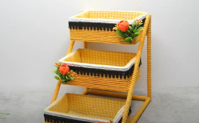 DIY Rope Organizer | Rope Basket Storage Ideas | Ide Kreatif Rak dari Barang Bekas | Rak Tali