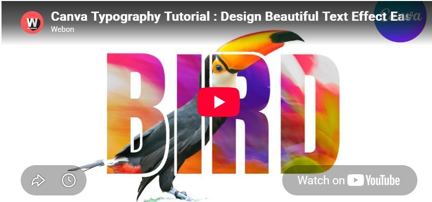 Canva Typography Tutorial : Design Beautiful Text Effect Easily