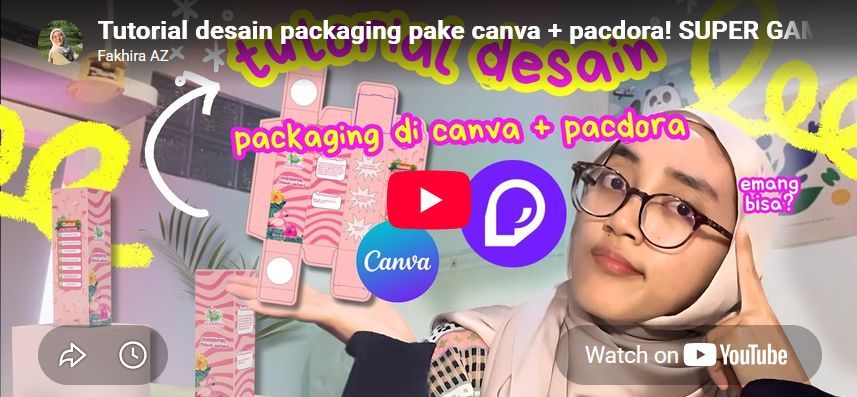Tutorial desain packaging pake canva + pacdora! SUPER GAMPANG!!
