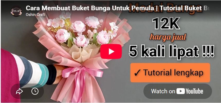 Cara Membuat Buket Bunga Untuk Pemula | Tutorial Buket Bunga