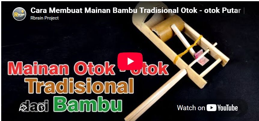 Cara Membuat Mainan Bambu Tradisional Otok - otok Putar | Kerajinan Bambu
