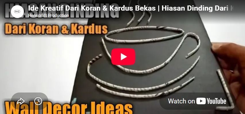 Ide Kreatif Dari Koran dan Kardus Bekas | Hiasan Dinding Dari Koran dan Kardus | Paper Quilling