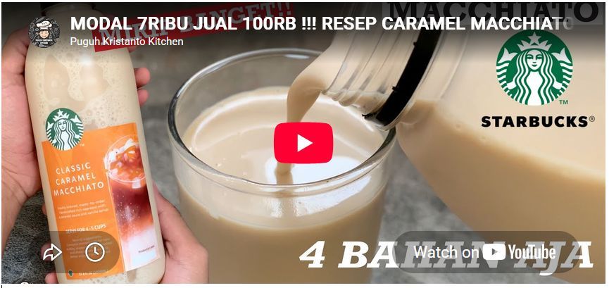 MODAL 7RIBU JUAL 100RB !!! RESEP CARAMEL MACCHIATO STARB*CKS MIRIP BANGET 4 BAHAN AJA LHOOO !!