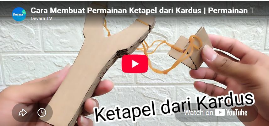 Cara Membuat Permainan Ketapel dari Kardus | Permainan Tradisional dari Kardus